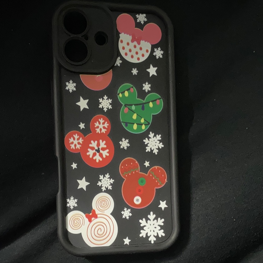Festive Disney iPhone 16 Plus Case - Black